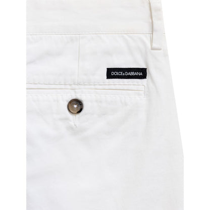 Dolce & Gabbana White Cotton Short