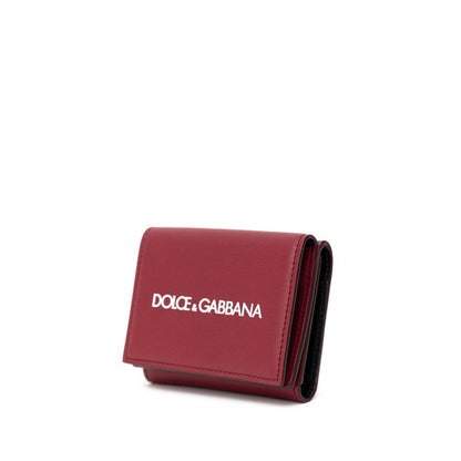 Dolce & Gabbana Red Leather Di Calfskin Wallet