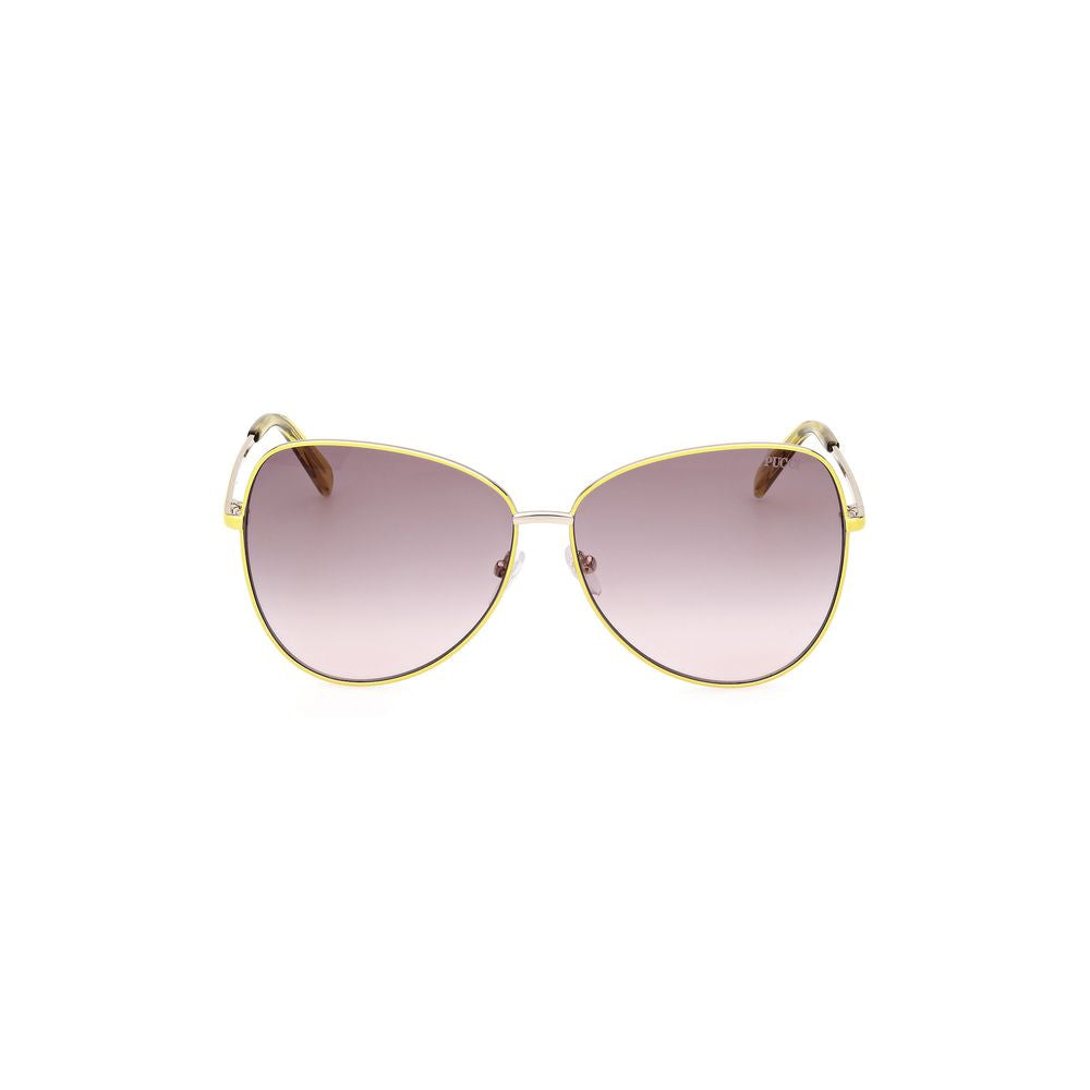 Emilio Pucci Yellow Metal Sunglasses