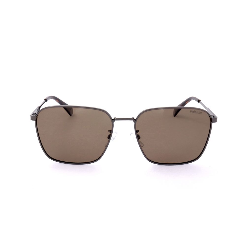 Polaroid Gray Stainless Steel Sunglasses