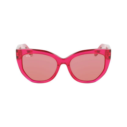 Ferragamo Red Acetate Sunglasses