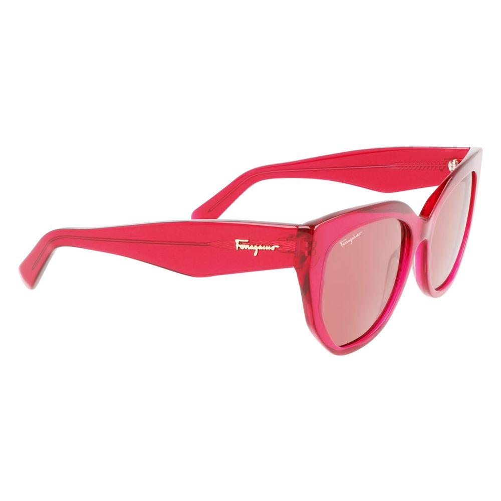 Ferragamo Red Acetate Sunglasses