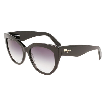 Ferragamo Black Acetate Sunglasses