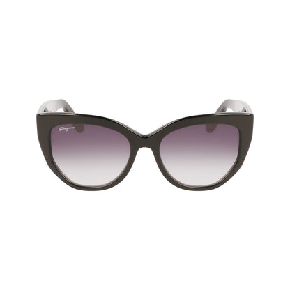 Ferragamo Black Acetate Sunglasses