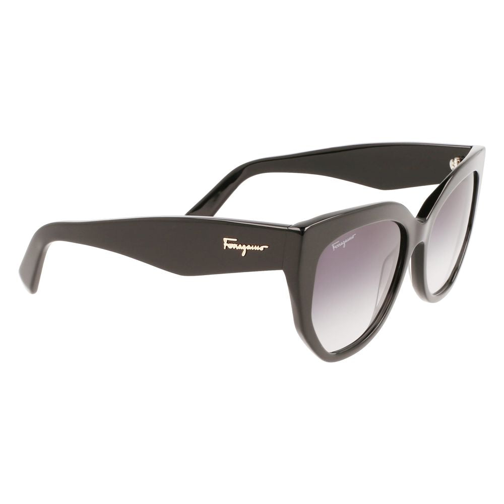 Ferragamo Black Acetate Sunglasses