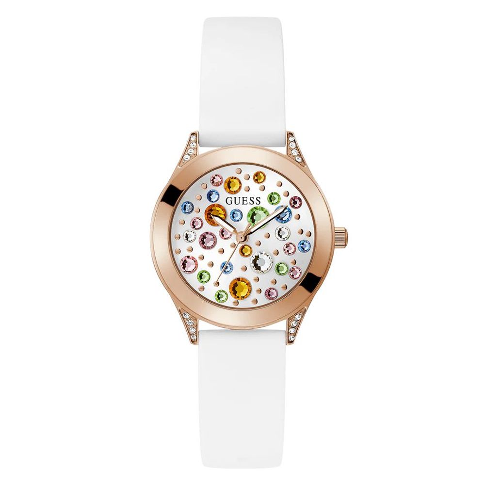 Guess White Silicone Watch