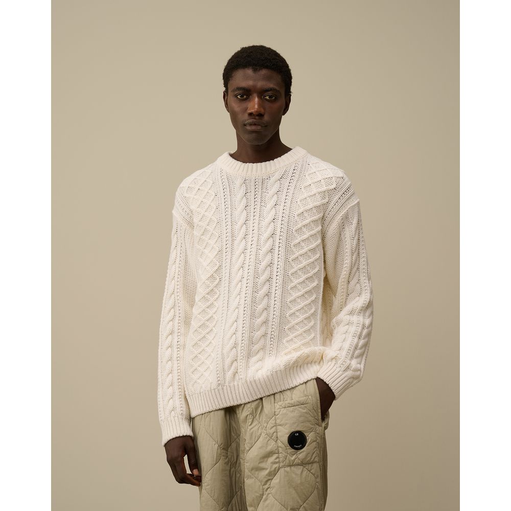 C.P. Company White Wool Sweater