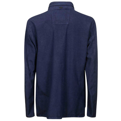 Herno Blue Linen Men Jacket