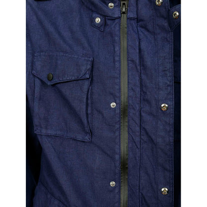 Herno Blue Linen Men Jacket