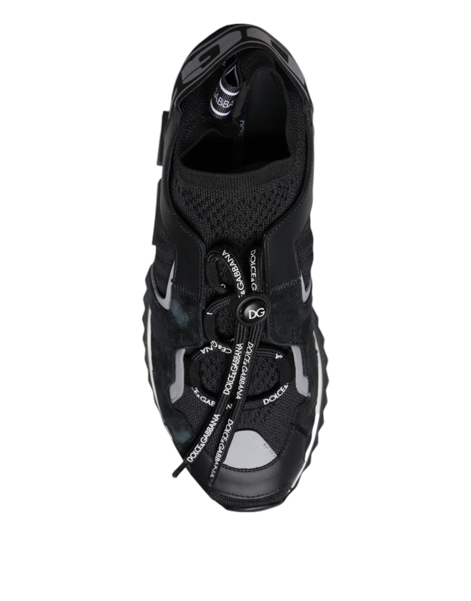 Dolce & Gabbana Black Mesh Sorrento Trekking Sneakers Shoes