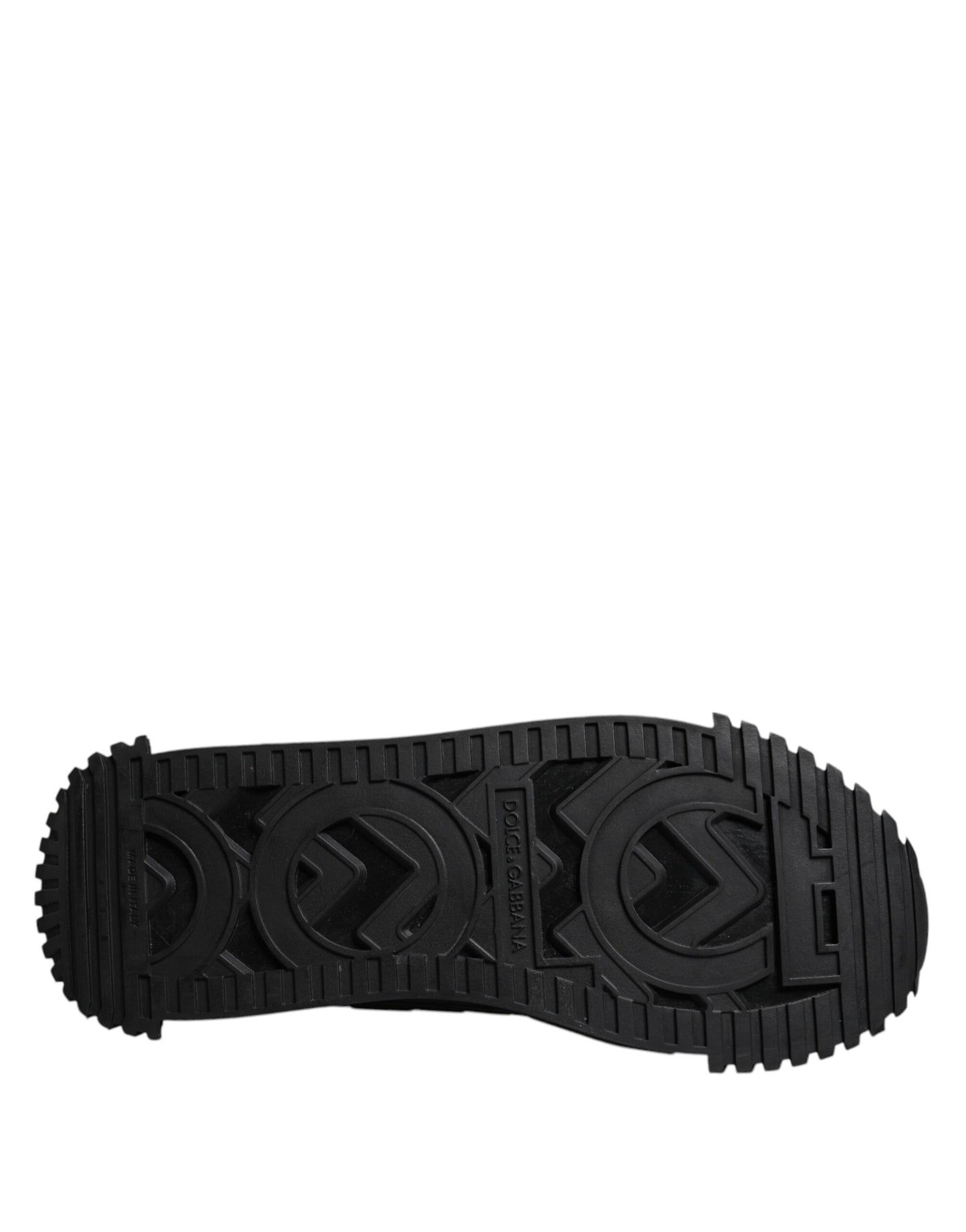 Dolce & Gabbana Black Logo Lace Up Low Top NS1 Sneakers Shoes