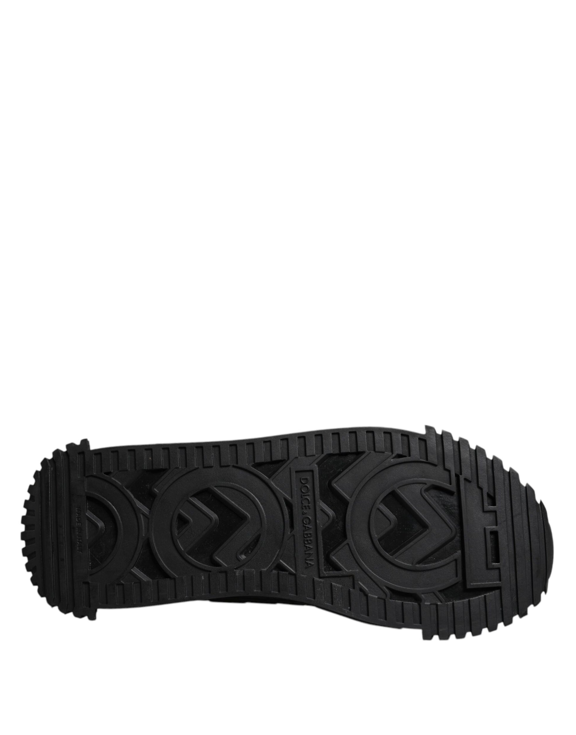 Dolce & Gabbana Black Logo Lace Up Low Top NS1 Sneakers Shoes
