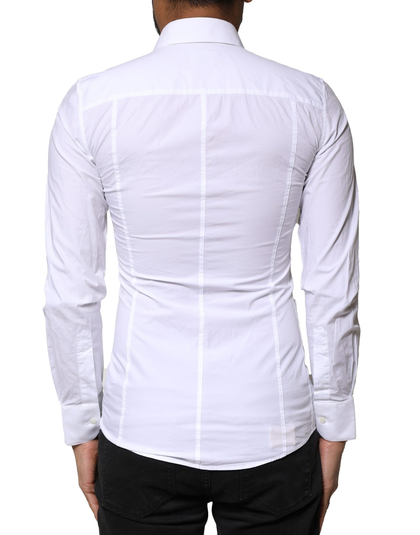Dolce & Gabbana White SICILIA Cotton Formal Men Dress Shirt