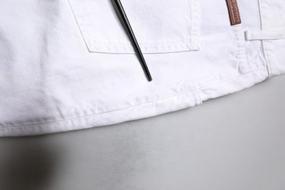 Dolce & Gabbana White Cotton Straight Men Denim Jeans