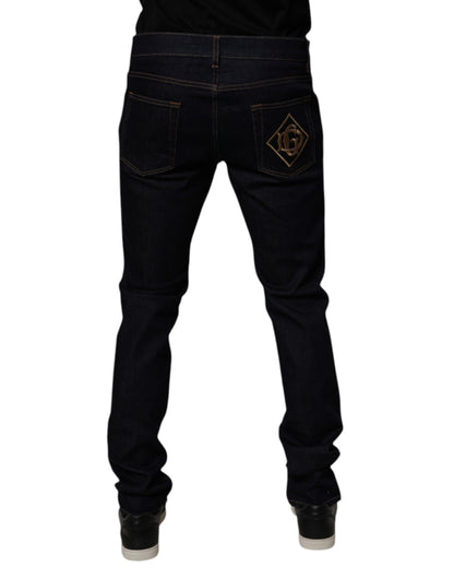 Dolce & Gabbana Black Cotton Stretch Men Skinny Denim Jeans