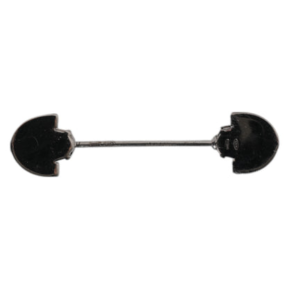 Dolce & Gabbana 925 Sterling Silver Glass Crystal Collar Stop Brooch Pin
