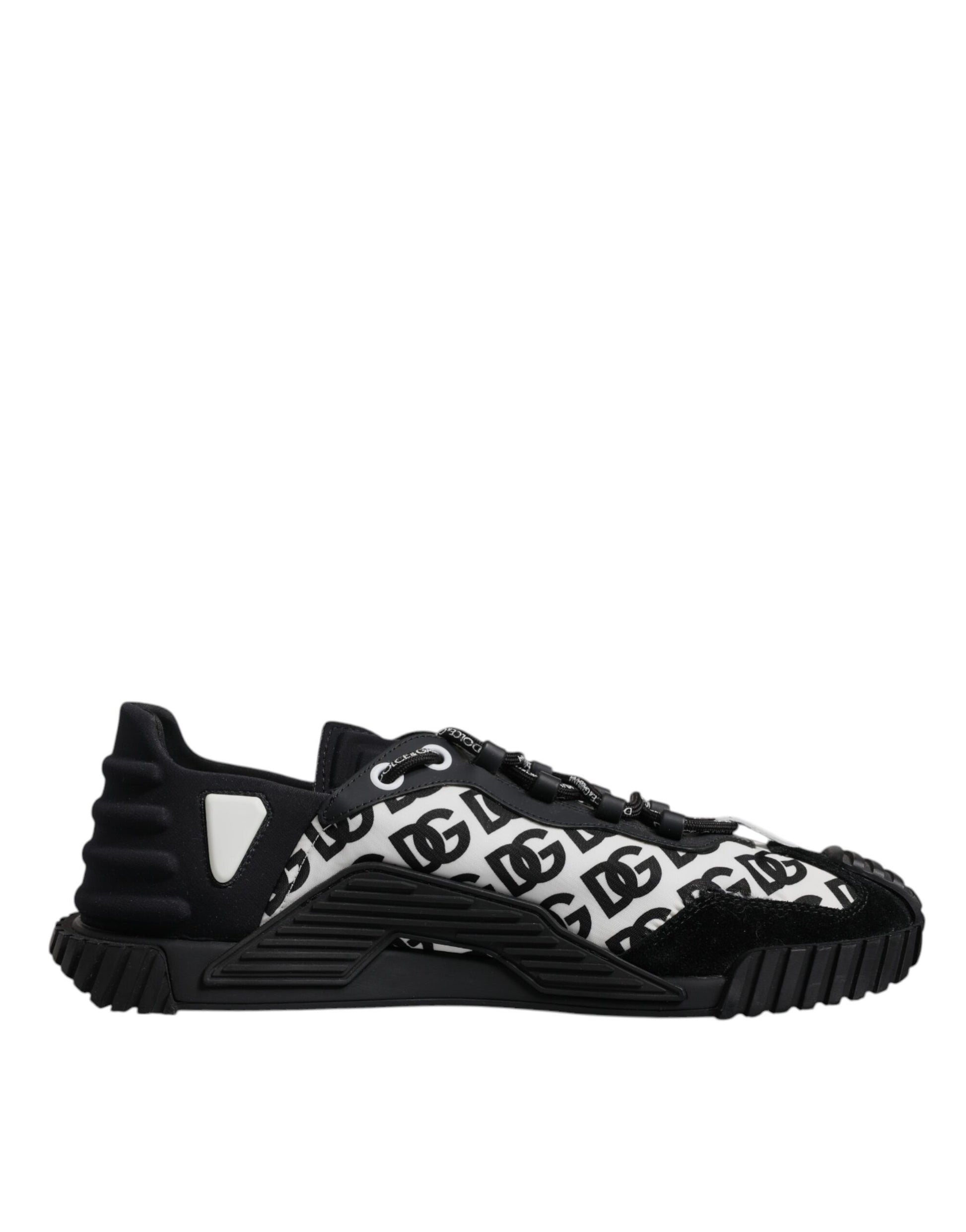 Dolce & Gabbana Black Logo Lace Up Low Top NS1 Sneakers Shoes