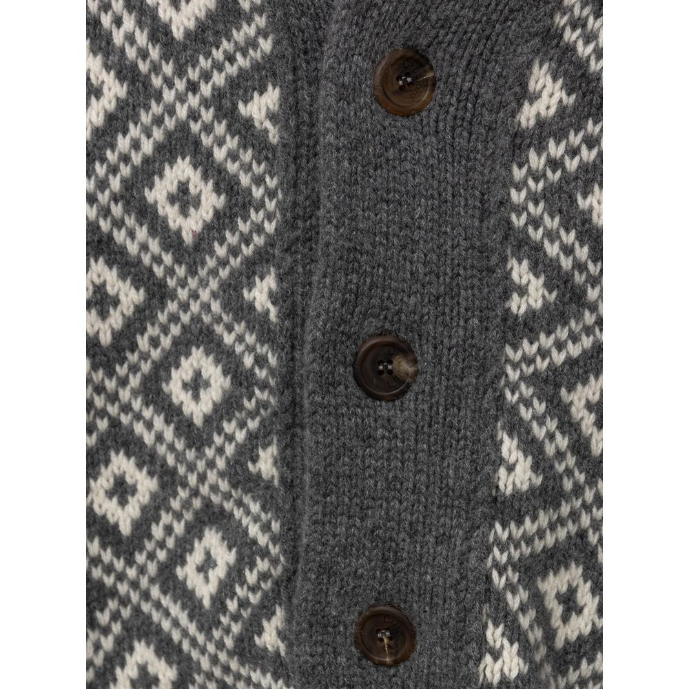 Cruciani White Cashmere Cardigan