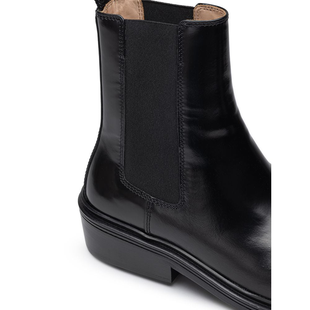 Bottega Veneta Black Leather Chelsea Boots