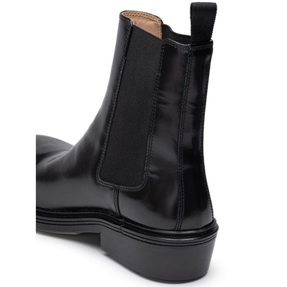 Bottega Veneta Black Leather Chelsea Boots