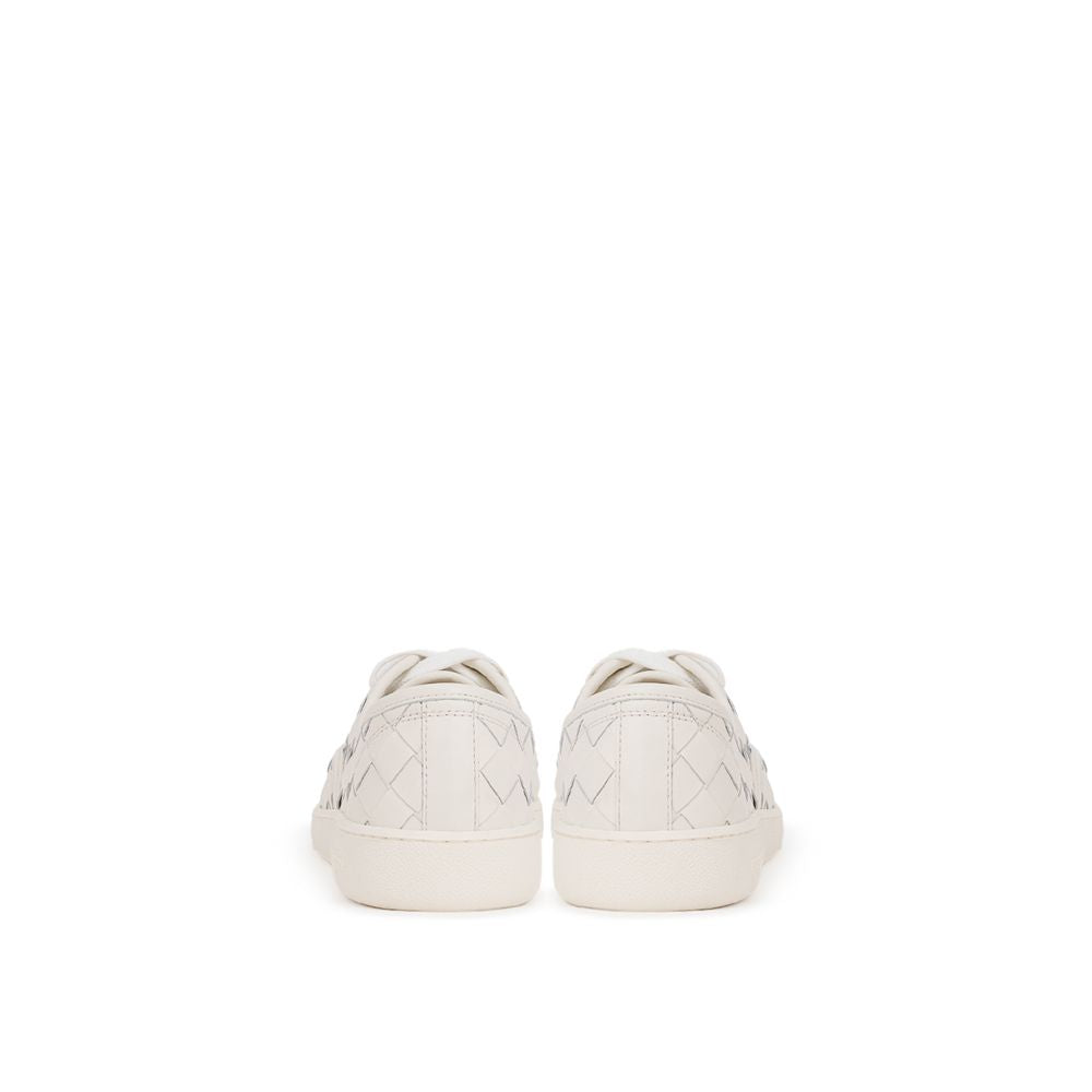 Bottega Veneta White Leather Low Top Sneakers