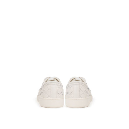 Bottega Veneta White Leather Low Top Sneakers