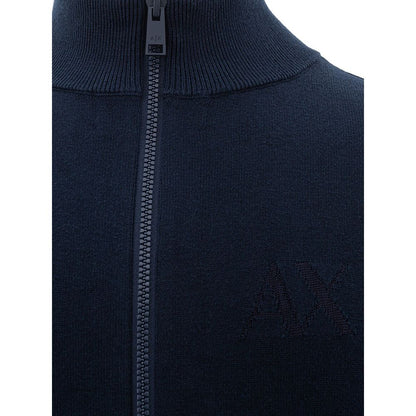 Armani Exchange Blue Cotton Sweatshirt