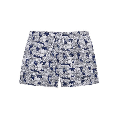 Emporio Armani White Polyester Swim Shorts