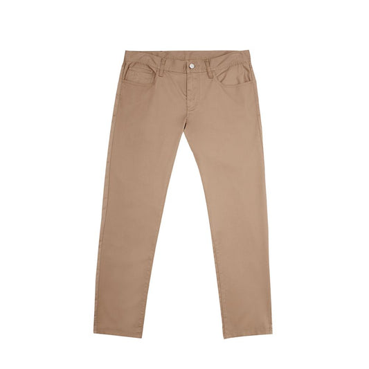 Armani Exchange Brown Cotton Casual Pants