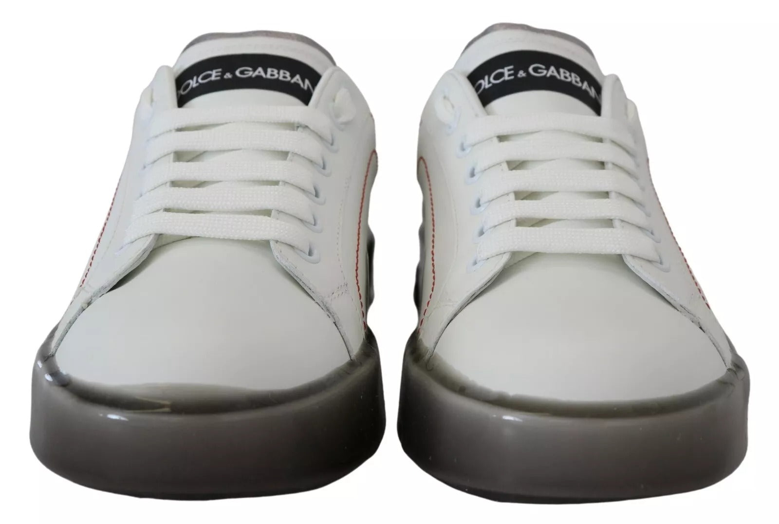 Dolce & Gabbana White Leather Portofino Sneakers Shoes
