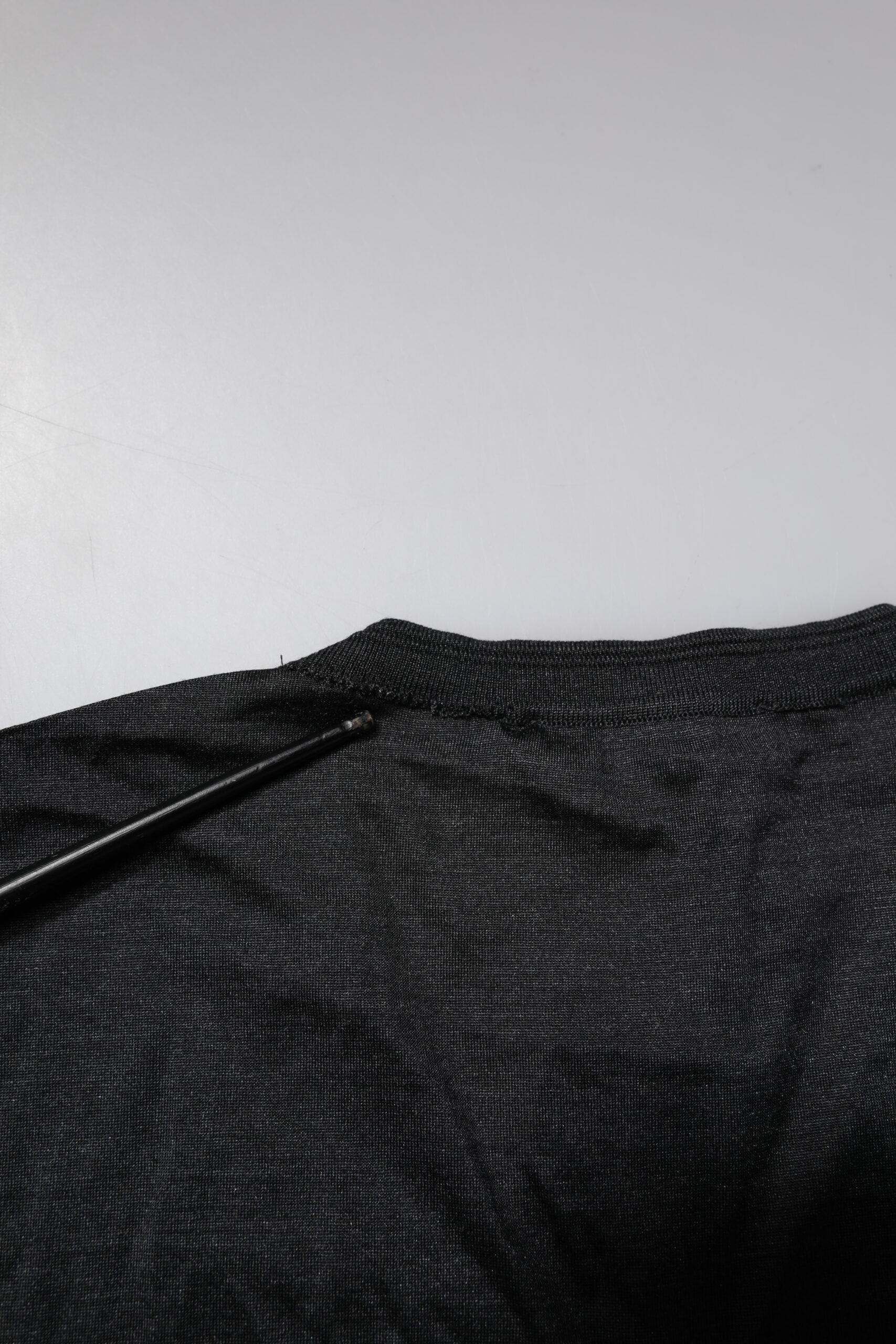 Dolce & Gabbana Dark Gray Silk V-neck Short Sleeves T-shirt