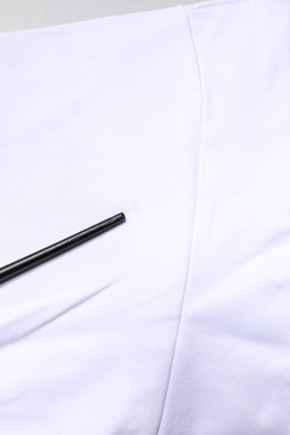 Dolce & Gabbana White Printed Cotton Crew Neck Tee T-shirt