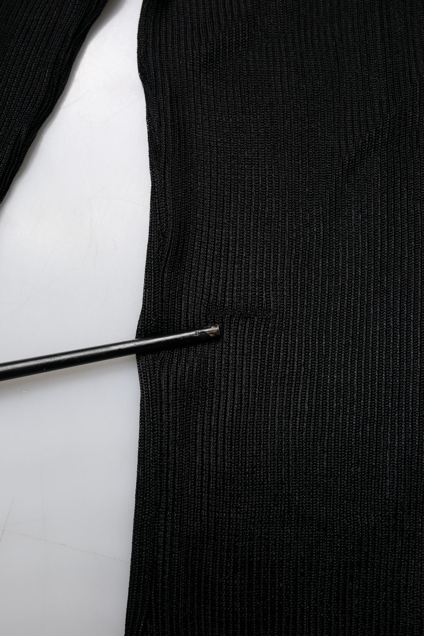 Dolce & Gabbana Black Knit Long Sleeves Turtleneck Slim Top