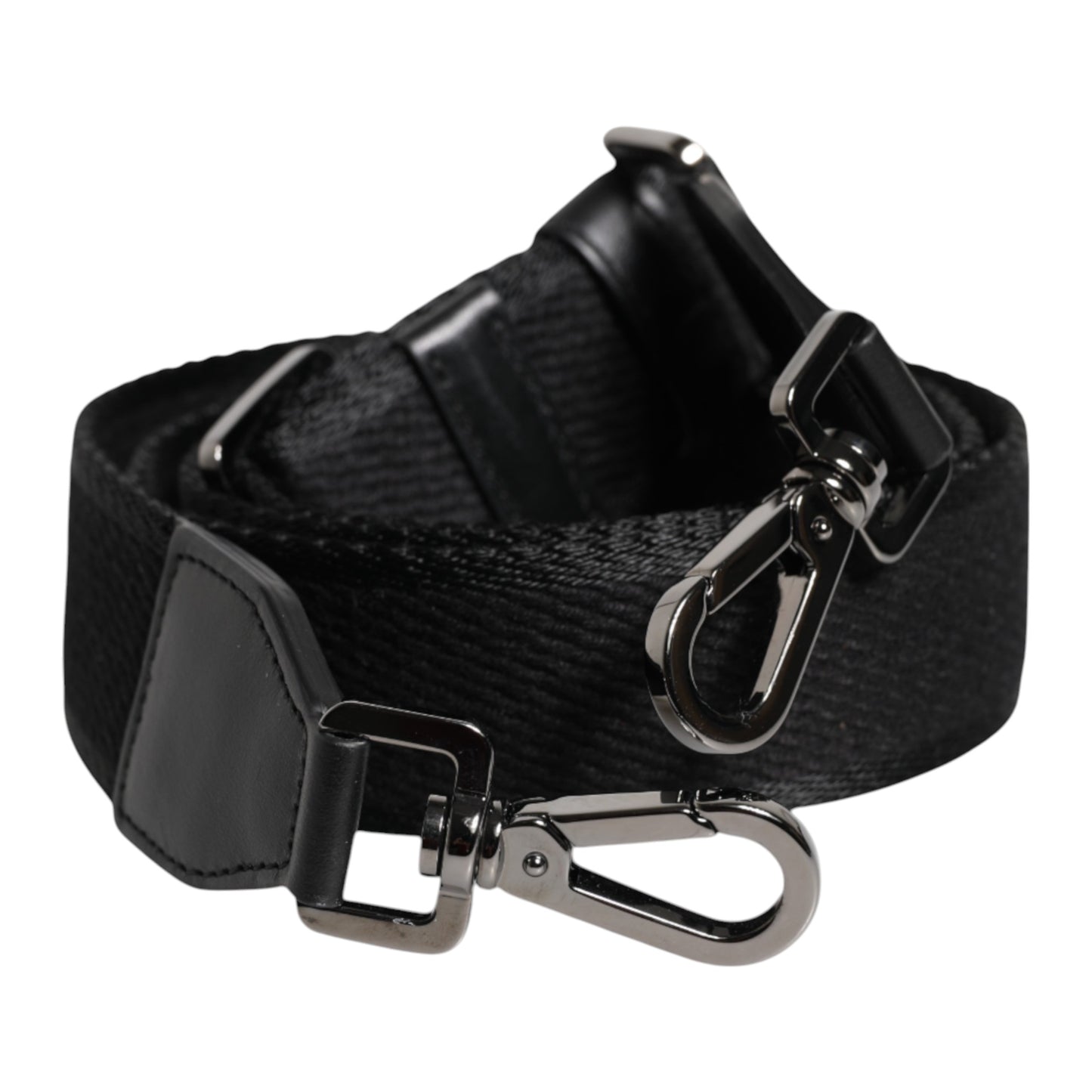 Dolce & Gabbana Black Solid Polyester Bag Handle Shoulder Strap