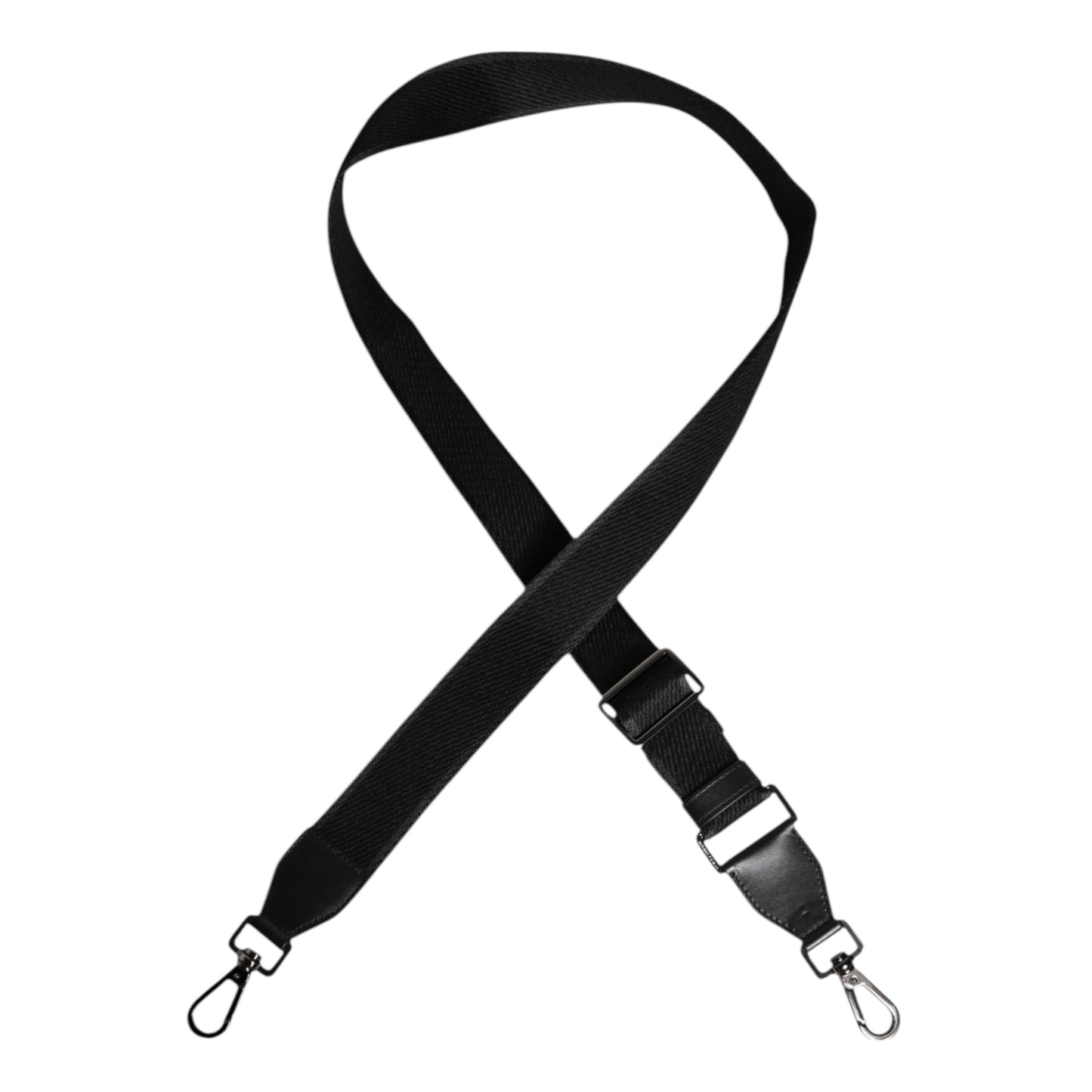 Dolce & Gabbana Black Solid Polyester Bag Handle Shoulder Strap