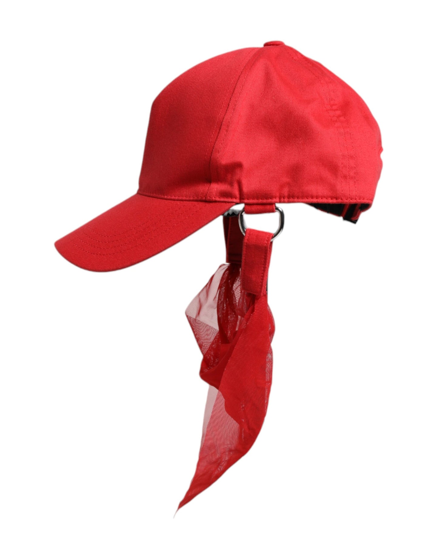 Dolce & Gabbana Red Cotton 6 Panels Women Baseball Cap
