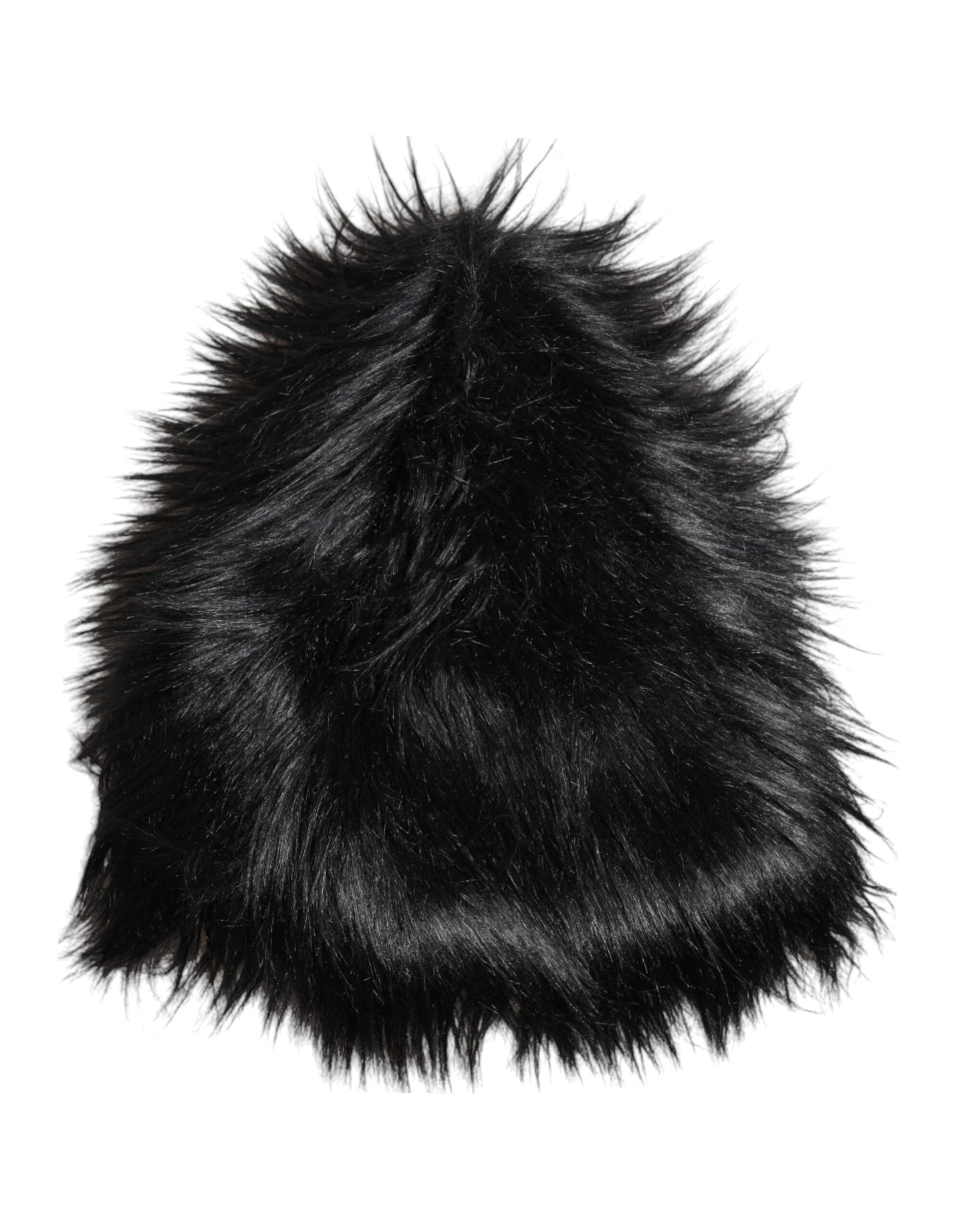 Dolce & Gabbana Black Acrylic Fur Womens Bucket Hat