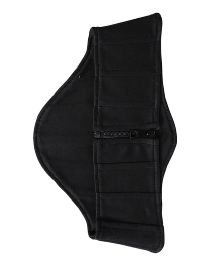 Dolce & Gabbana Black Cotton Waist Tuxedo Belt Cummerbund