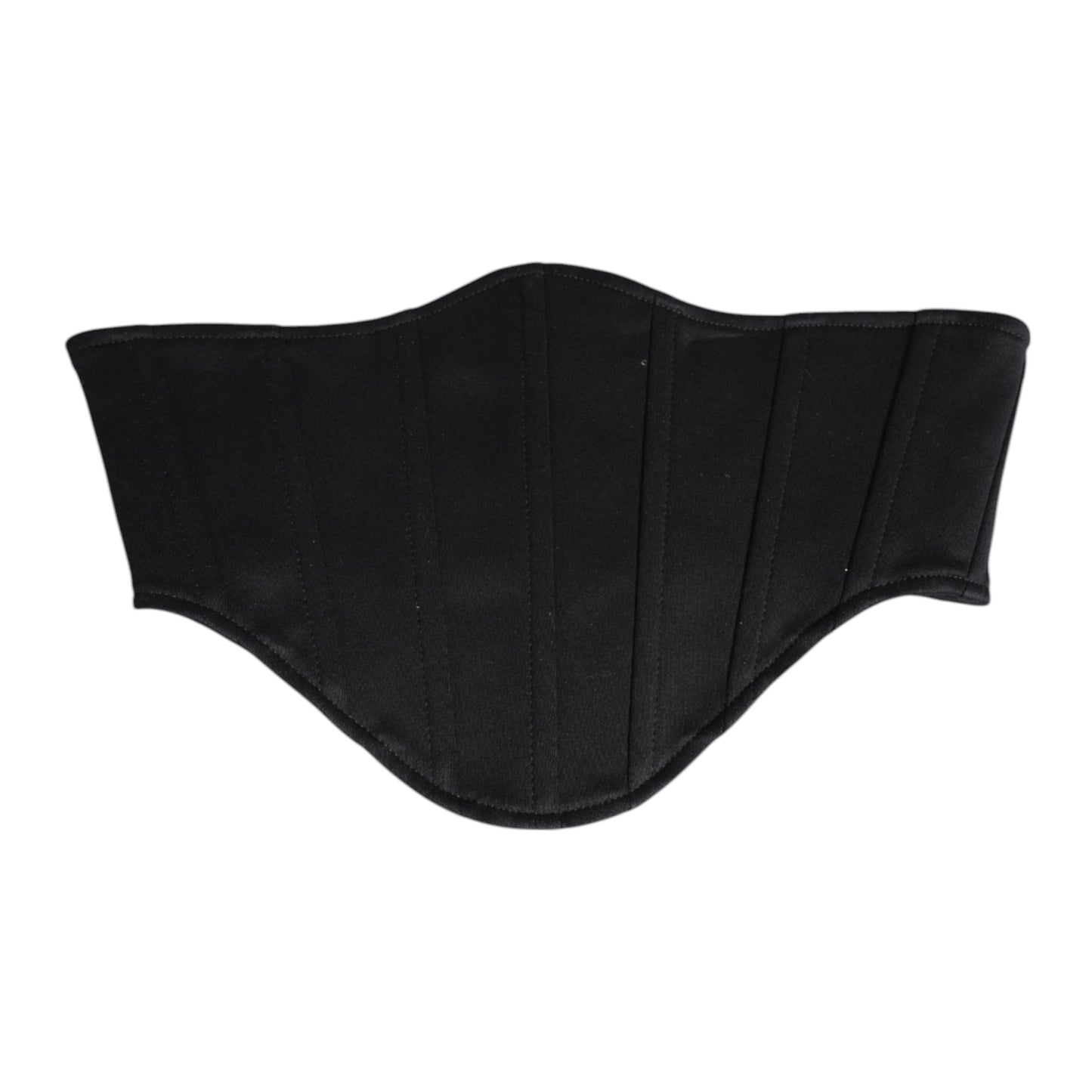 Dolce & Gabbana Black Cotton Waist Tuxedo Belt Cummerbund