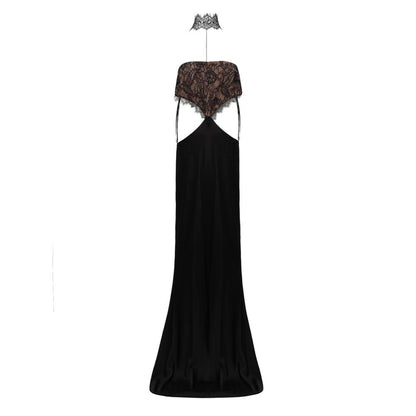 Retrofête Black Silk Dress