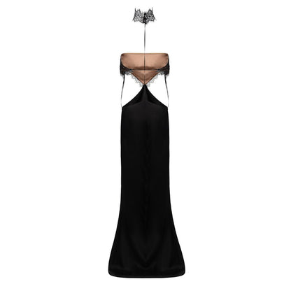 Retrofête Black Silk Dress
