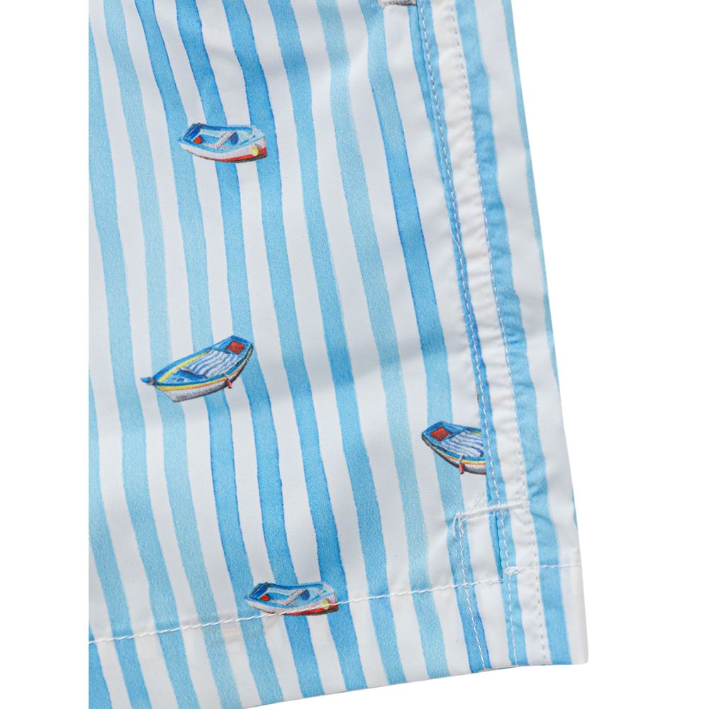 Canali Blue Polyester Swim Short