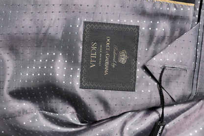 Dolce & Gabbana Black Striped SICILIA Formal 2 Piece Suit