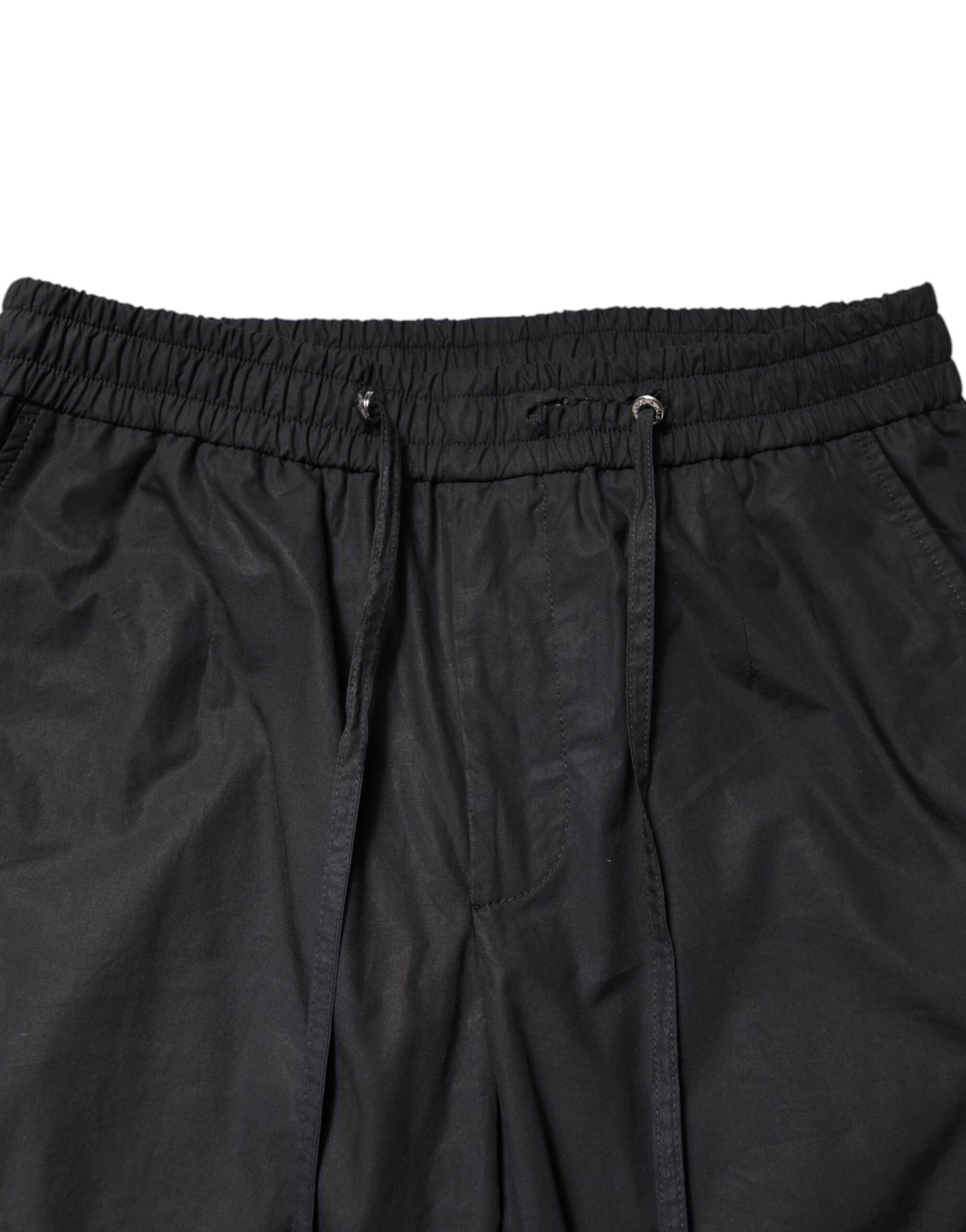 Dolce & Gabbana Black Cotton TAORMINA Formal 2 Piece Suit