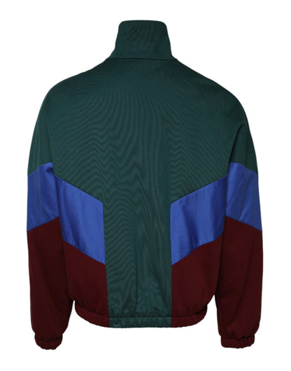 Dolce & Gabbana Multicolor Cotton Logo Full Zip Jacket