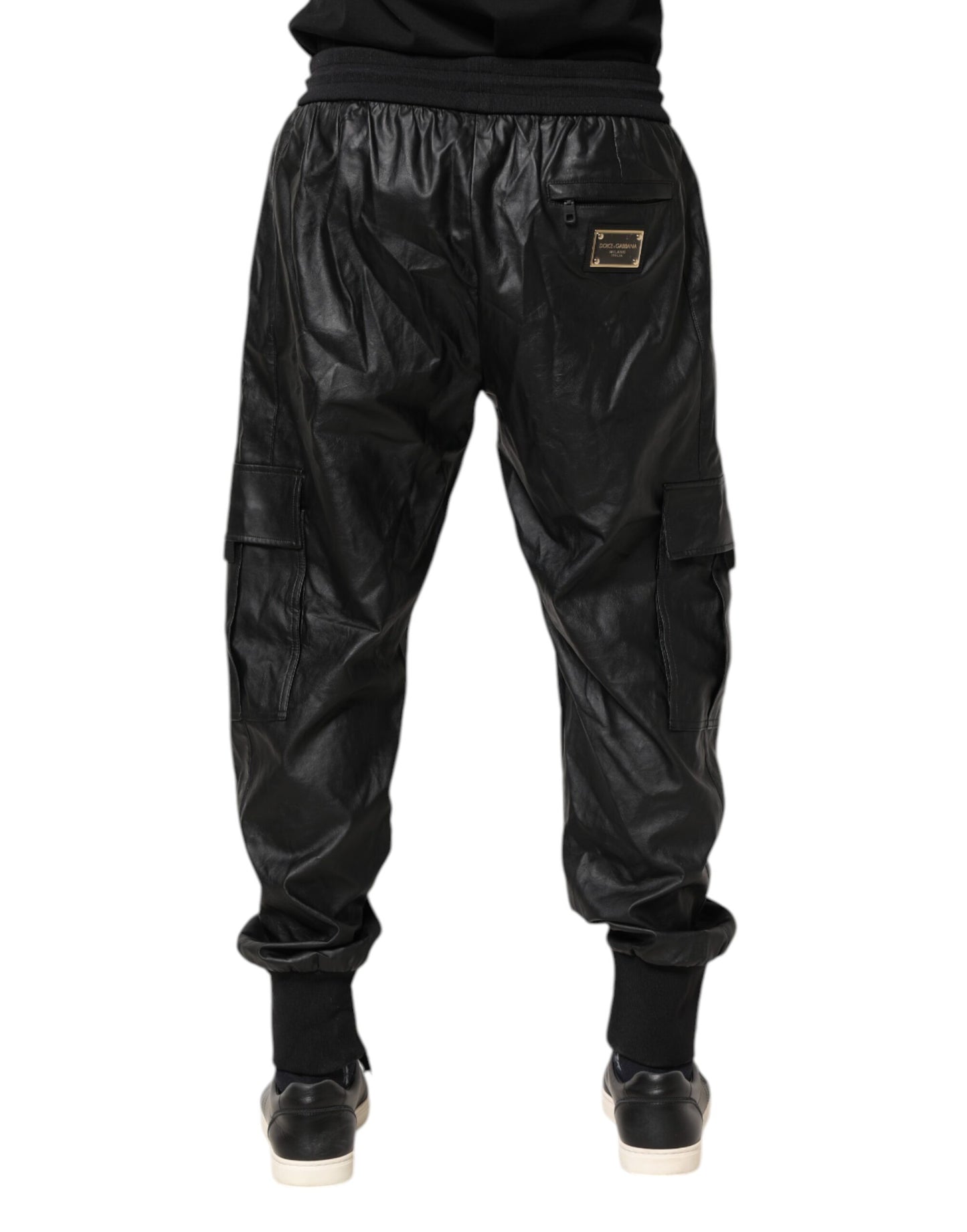 Dolce & Gabbana Black Cotton Cargo Jogger Sweatpants Pants