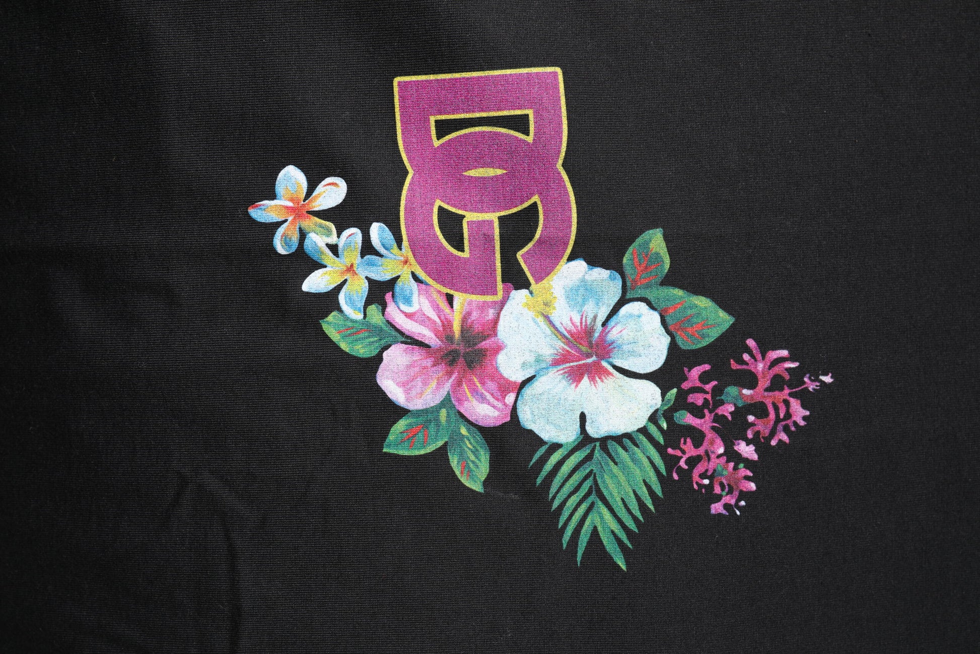 Dolce & Gabbana Black DG Floral Print Crew Neck T-shirt