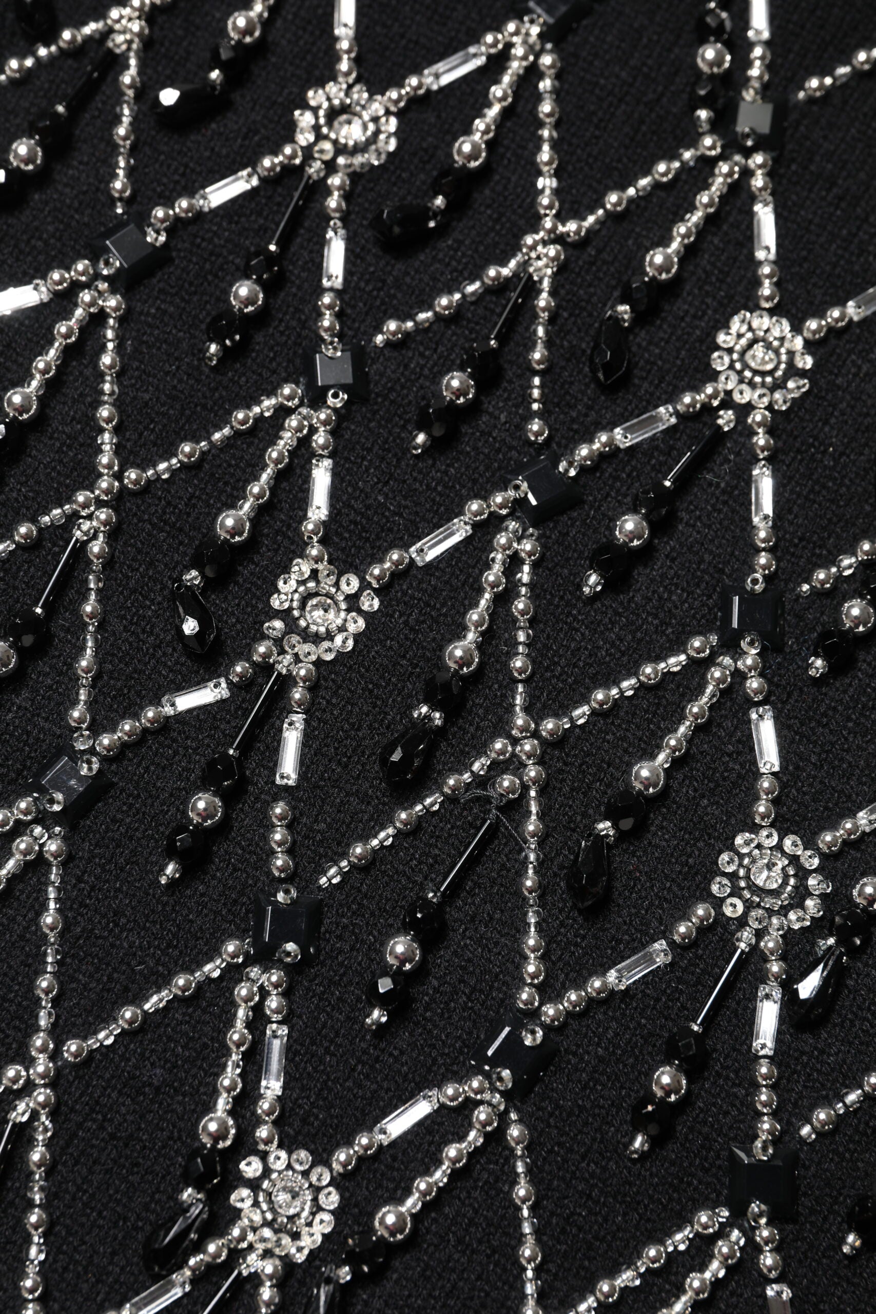 Dolce & Gabbana Black Cashmere Embellished Long Sleeves Top