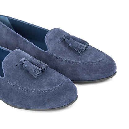 Charles Philip Blue Calfskin Loafer