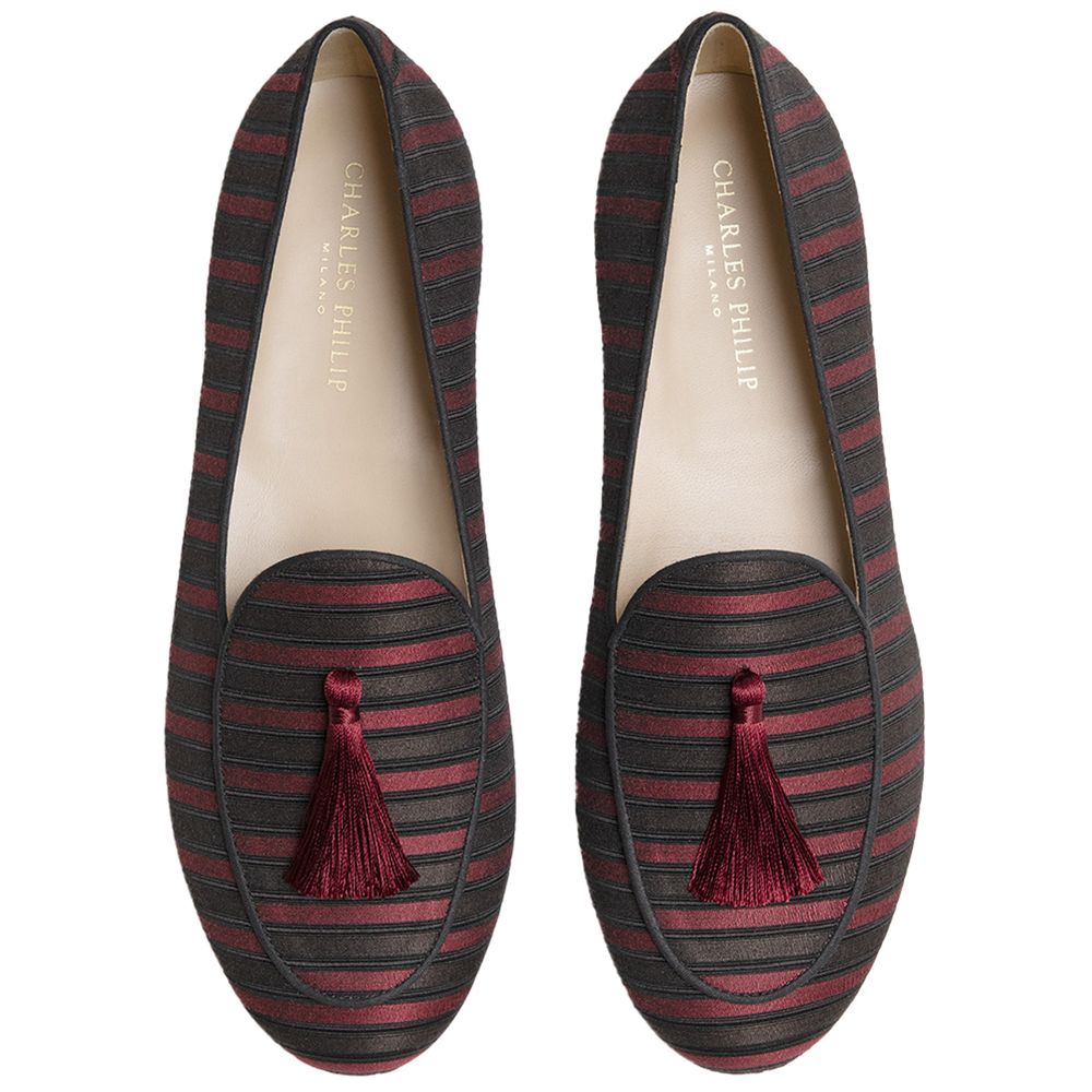 Charles Philip Red Silk Loafer
